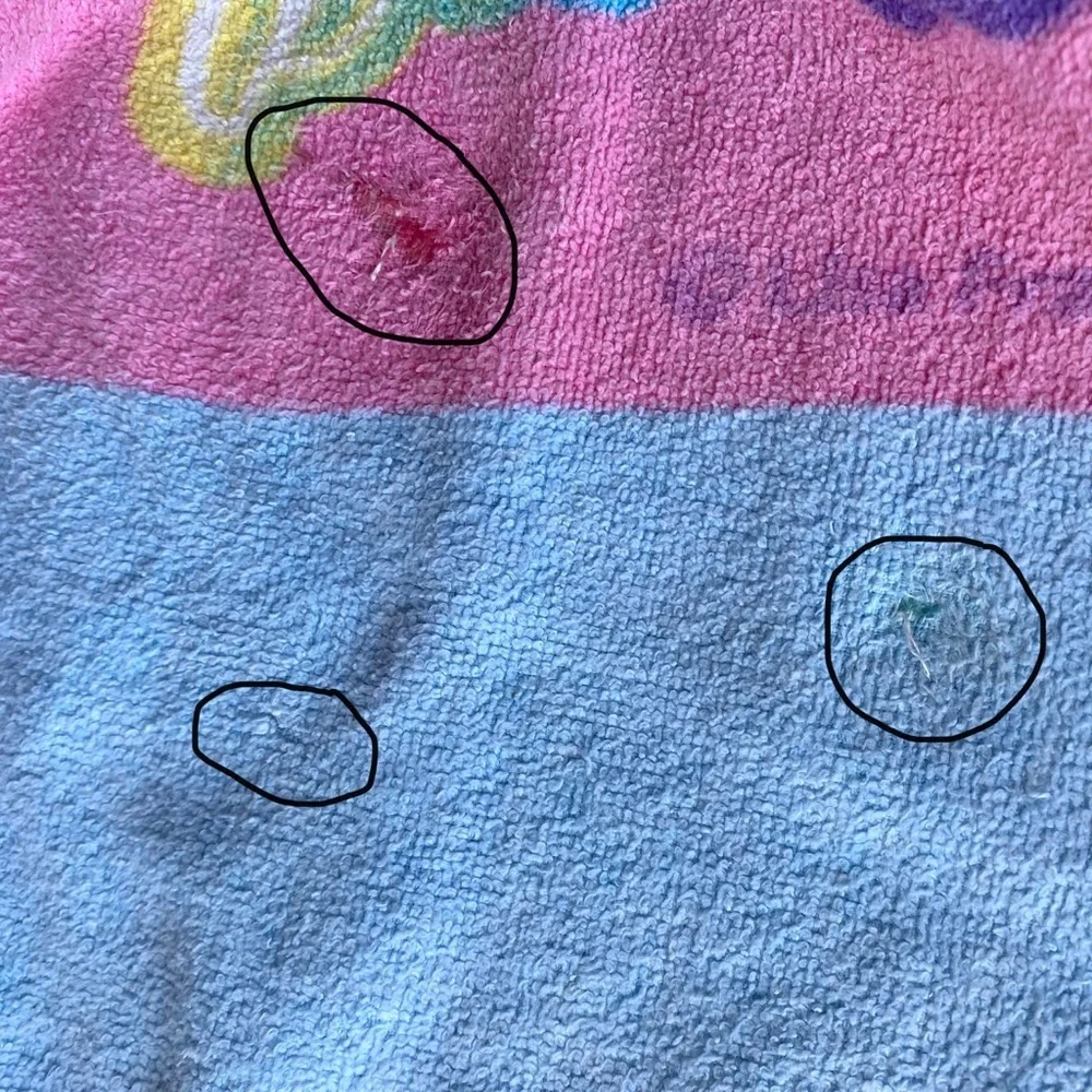 VTG Lisa Frank Casey and Caymus beach towel